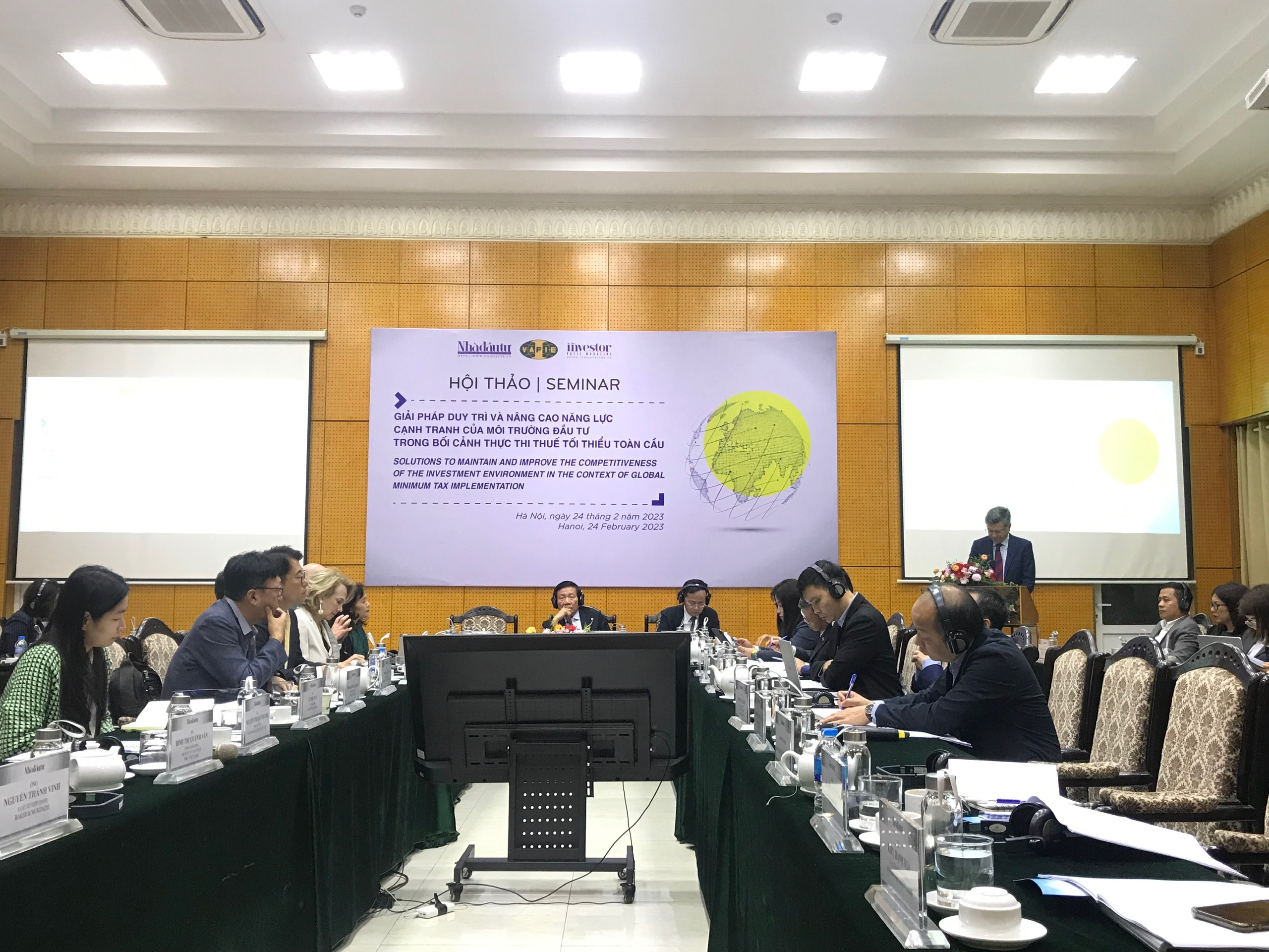 To&agrave;n cảnh hội thảo về thuế tối thiểu to&agrave;n cầu.