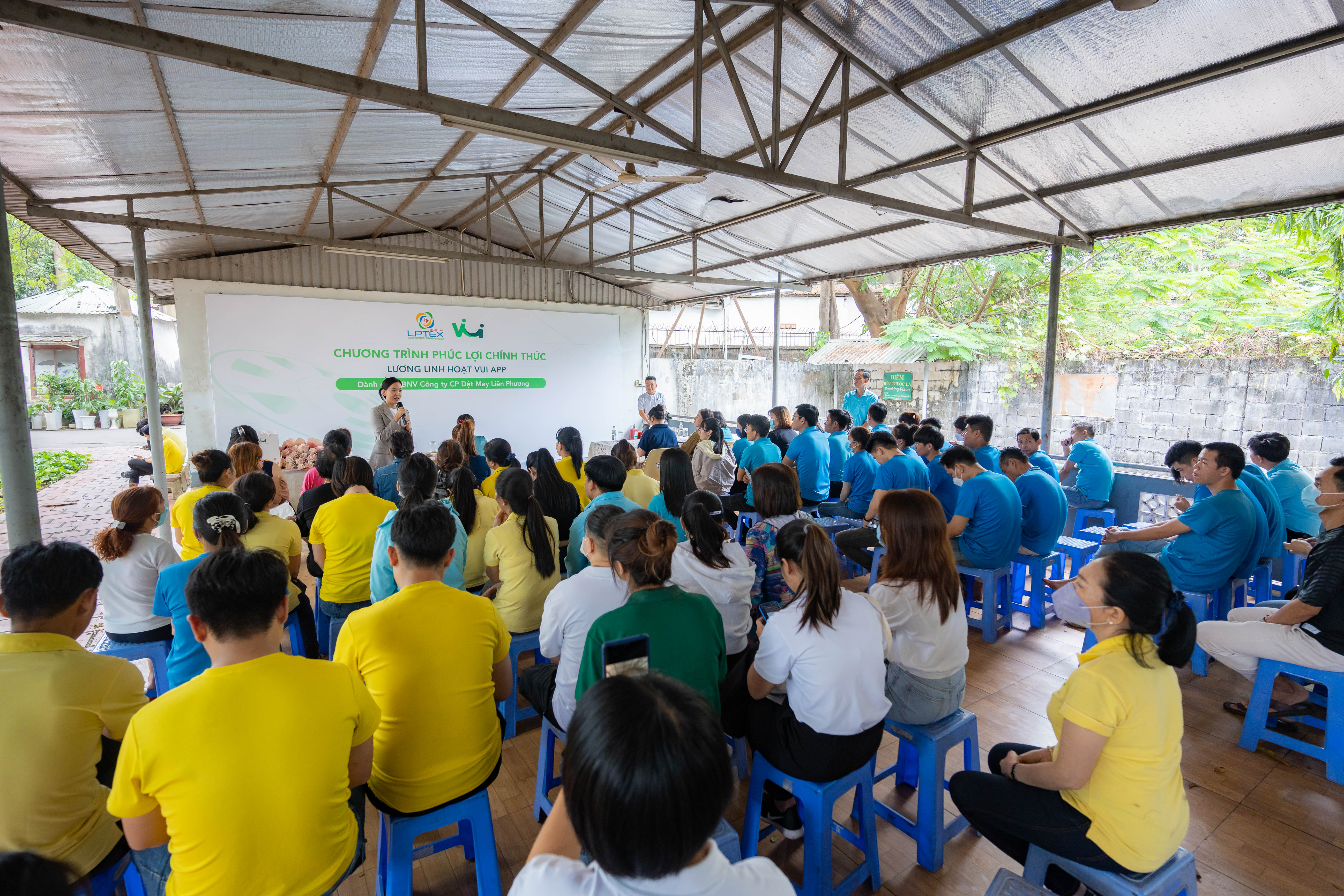 Chi lương Linh hoạt được triển khai tại Dệt May Liên Phương như một phúc lợi chính thức cho 100% cán bộ nhân viên (nguồn ảnh: Dệt May Liên Phương).