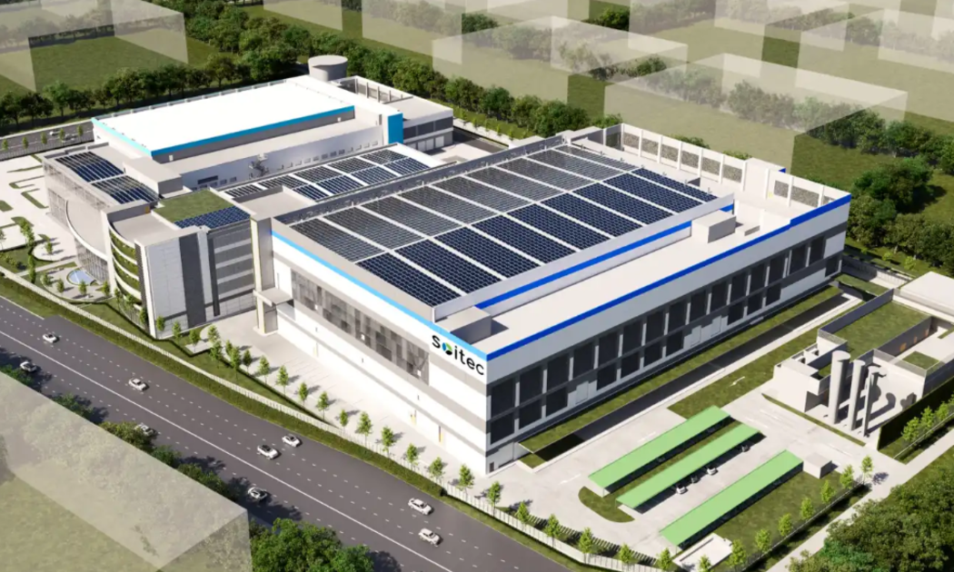 Dự án mở rộng nhà máy của Soitec, dự kiến hoàn thành vào năm 2024, tại Singapore - Ảnh: Soitec