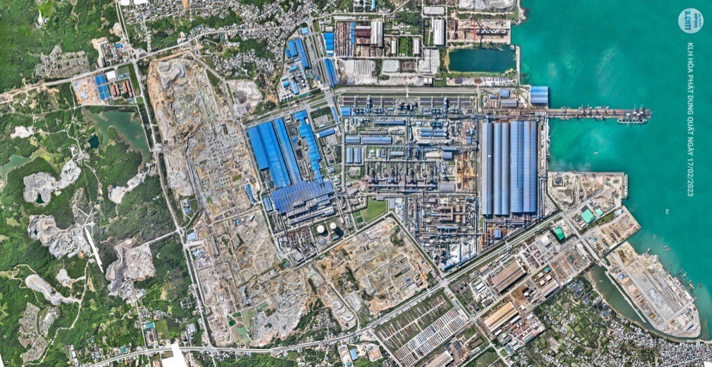 Toàn cảnh dự án Khu liên hợp sản xuất gang thép Hòa Phát Dung Quất