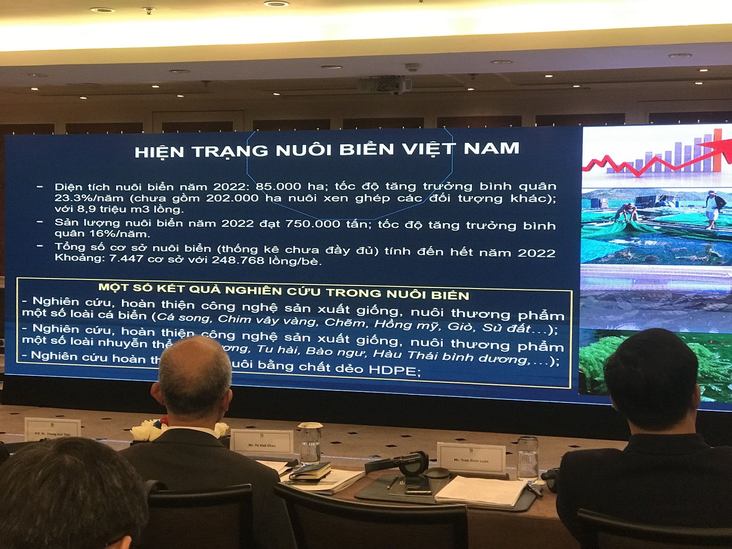 Việt Nam có nhiều thành tựu trong lĩnh vực nuôi biển.