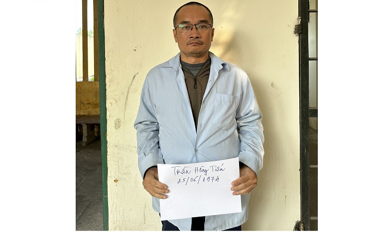 Đối tượng Tiến. Ảnh; C&ocirc;ng an TP H&agrave; Nội.