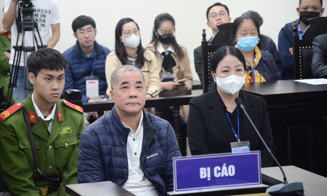 Các bị cáo tại tòa.