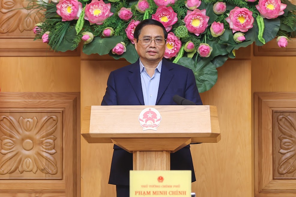 Thủ tướng Phạm Minh Chính phát biểu tại cuộc họp - Ảnh: VGP