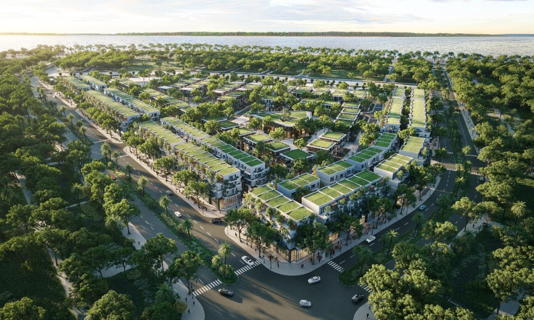 Toàn cảnh phân khu The Garden của đại đô thị Eco Central Park tại thành phố Vinh.