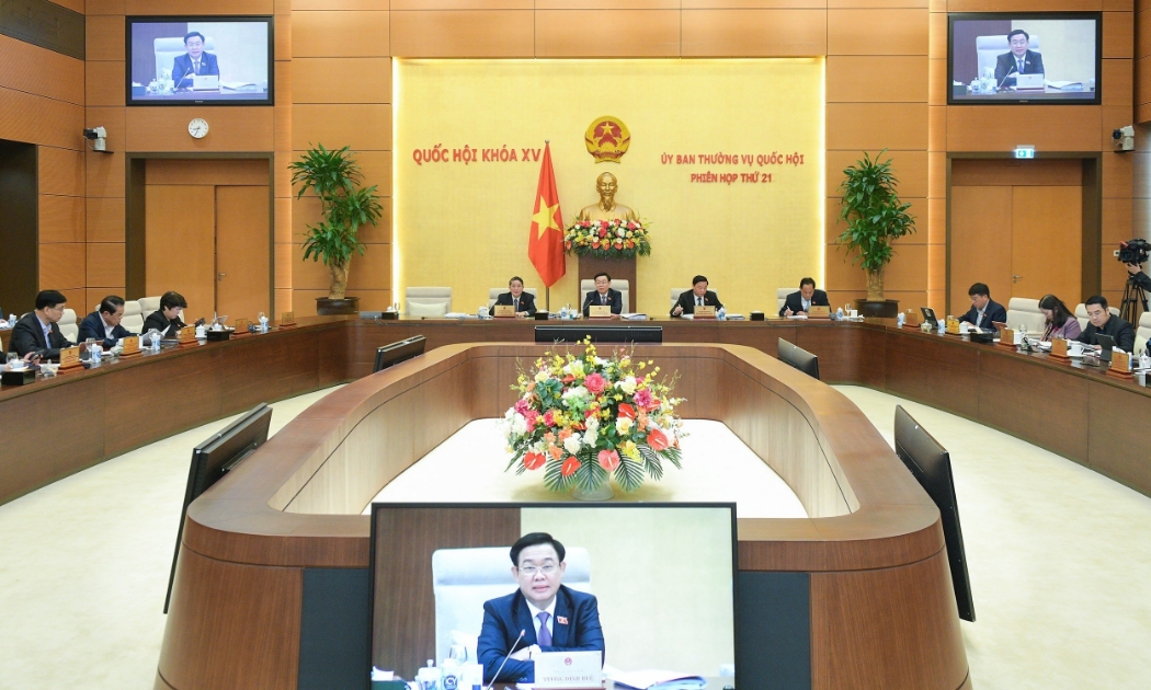 Khai mạc phiên họp thứ 21 của Ủy ban Thường vụ Quốc hội sáng ngày 15/3 - ảnh: Quochoi.vn