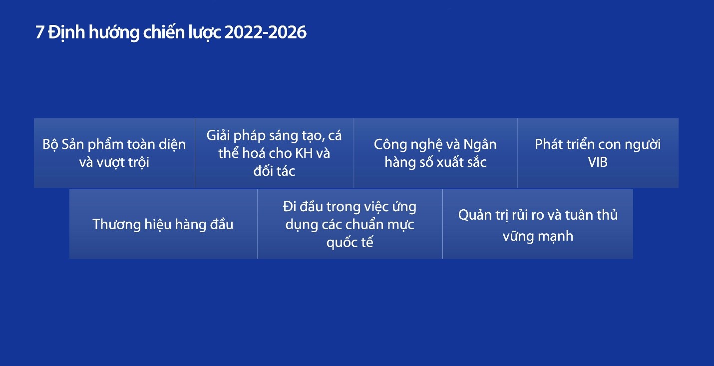 C&aacute;c định hướng chiến lược của VIB.