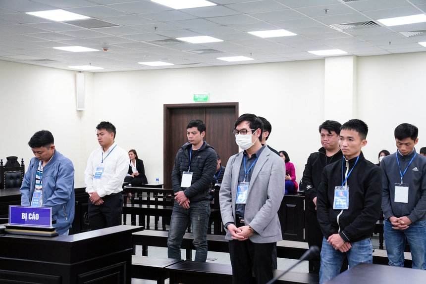 Các bị cáo tại tòa.