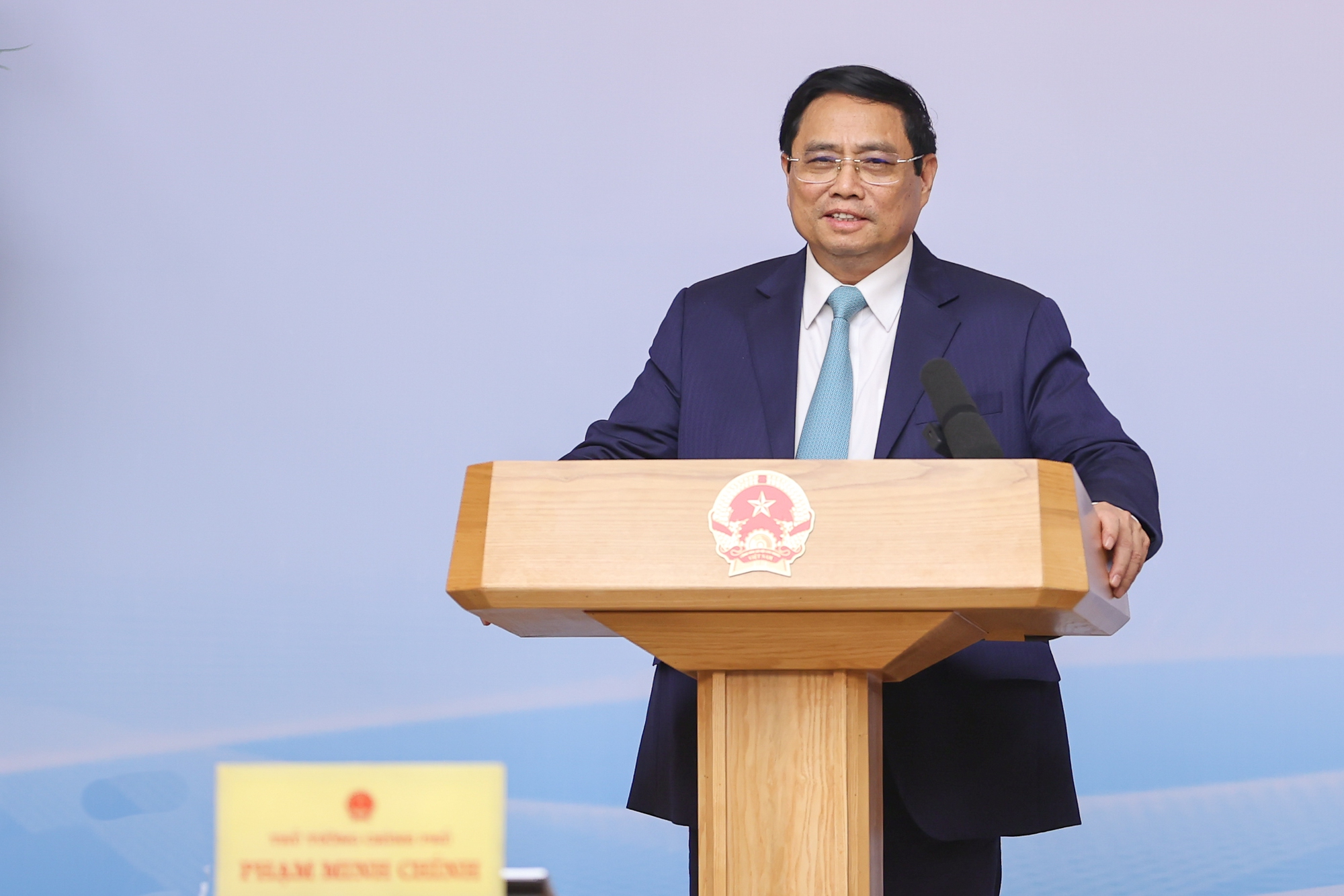 Thủ tướng Phạm Minh Chính phát biểu chỉ đạo tại hội nghị - Ảnh: VGP