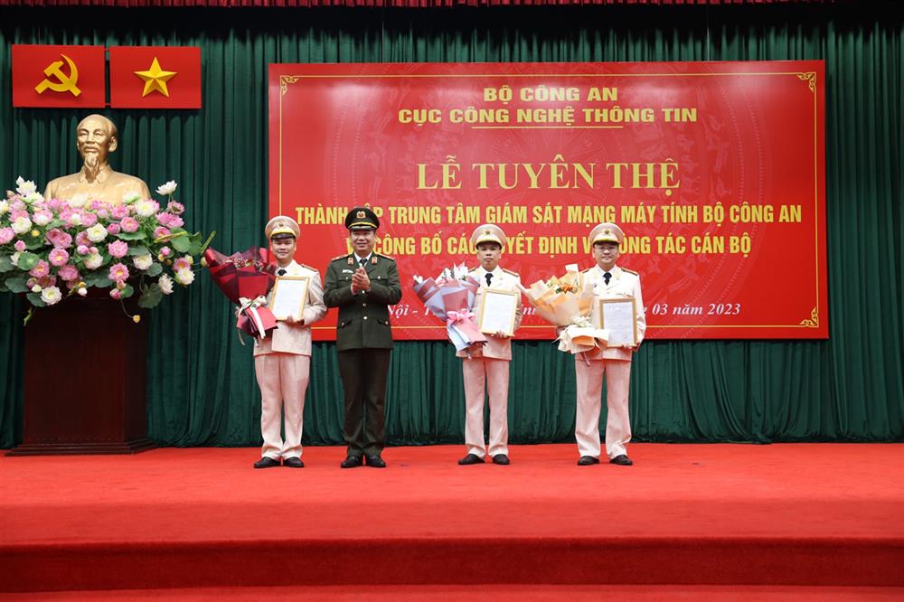 Cục Công nghệ thông tin đã tổ chức Lễ tuyên thệ thành lập Trung tâm Giám sát mạng máy tính Bộ Công an chiều ngày 14/3.