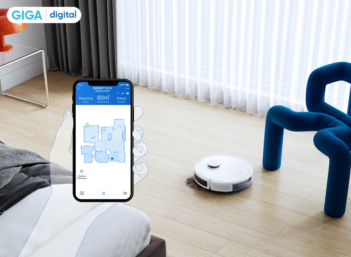 Điều khiển th&ocirc;ng minh qua app Ecovacs Home