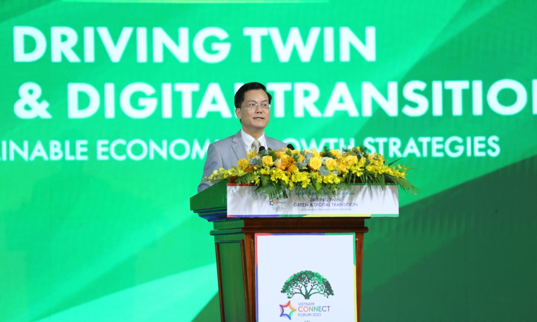 Thứ trưởng Hà Kim Ngọc phát biểu khai mạc Diễn đàn Nhịp cầu Phát triển Việt Nam (Vietnam Connect Forum) năm 2023.