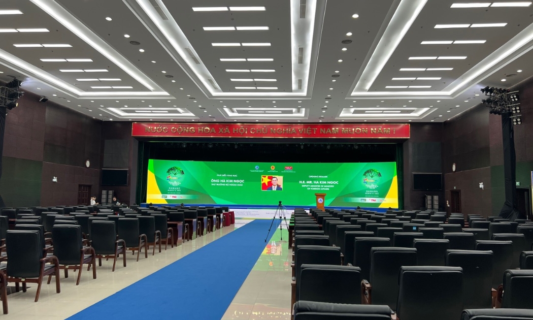 Khán phòng chính nơi diễn ra Vietnam Connect Forum và Golden Dragon Awards 2023
