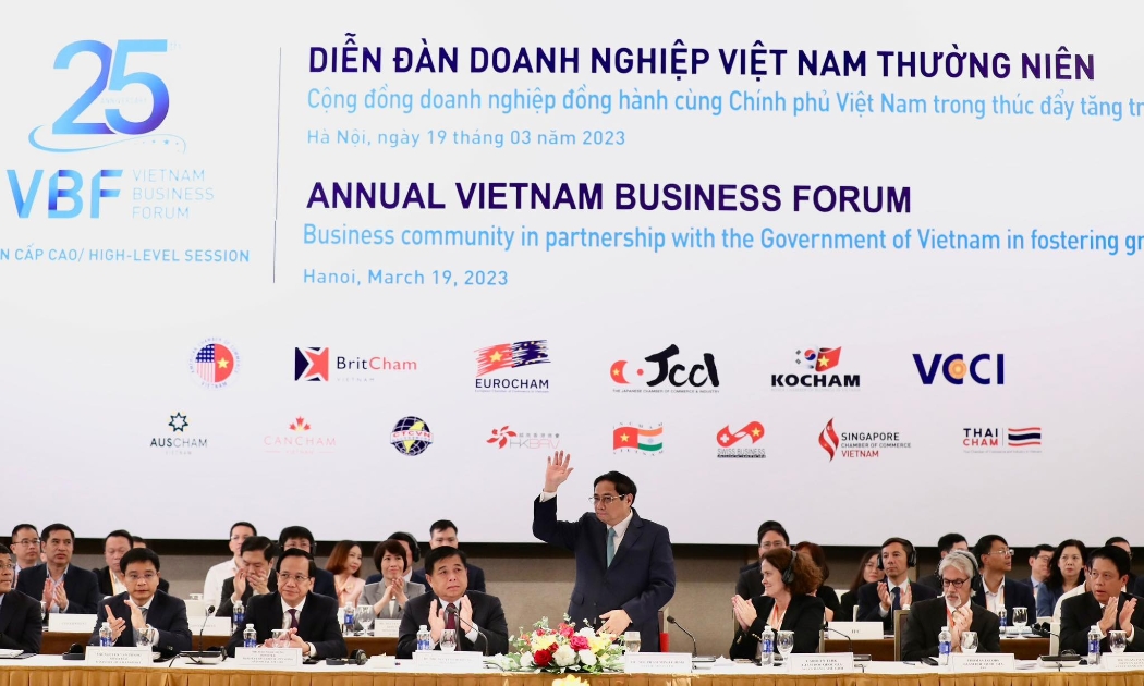 Diễn đàn doanh nghiệp Việt Nam với chủ đề “Cộng đồng doanh nghiệp đồng hành cùng Chính phủ Việt Nam trong thực hiện mục tiêu tăng trưởng xanh”  có sự tham dự của Thủ tướng Phạm Minh Chính. 