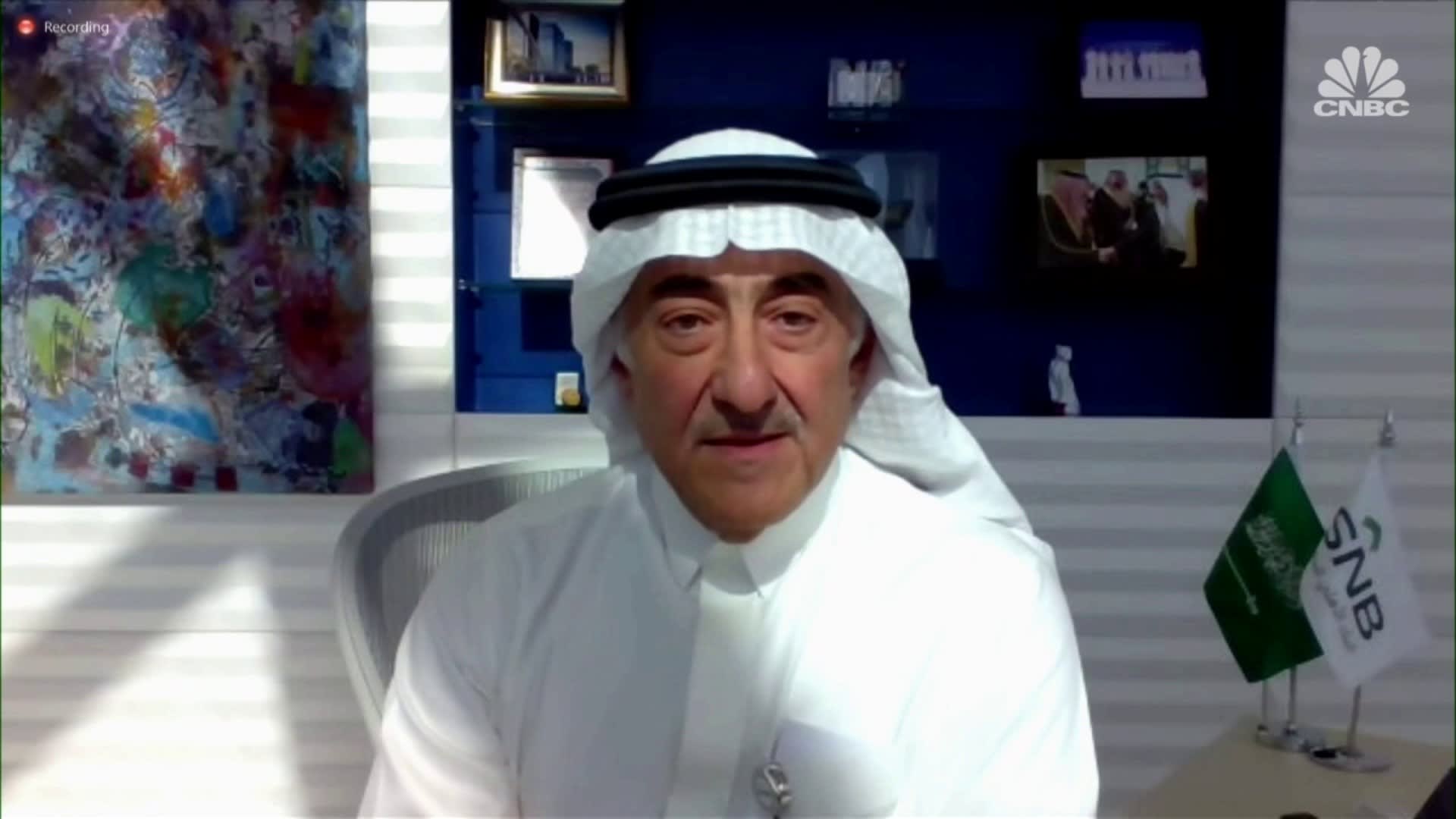 Ông Ammar Alkhudairy, Chủ tịch Saudi National Bank - Ảnh: CNBC