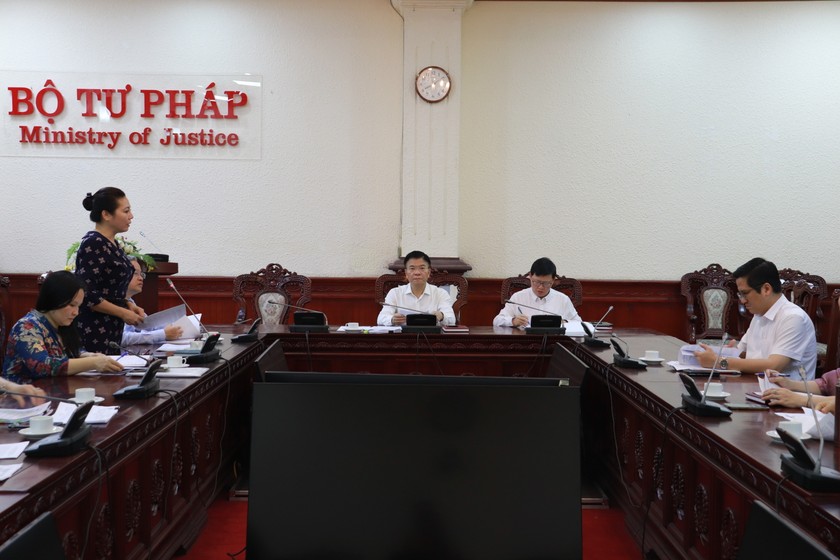 Quang cảnh buổi làm việc. Ảnh: Bộ Tư pháp.