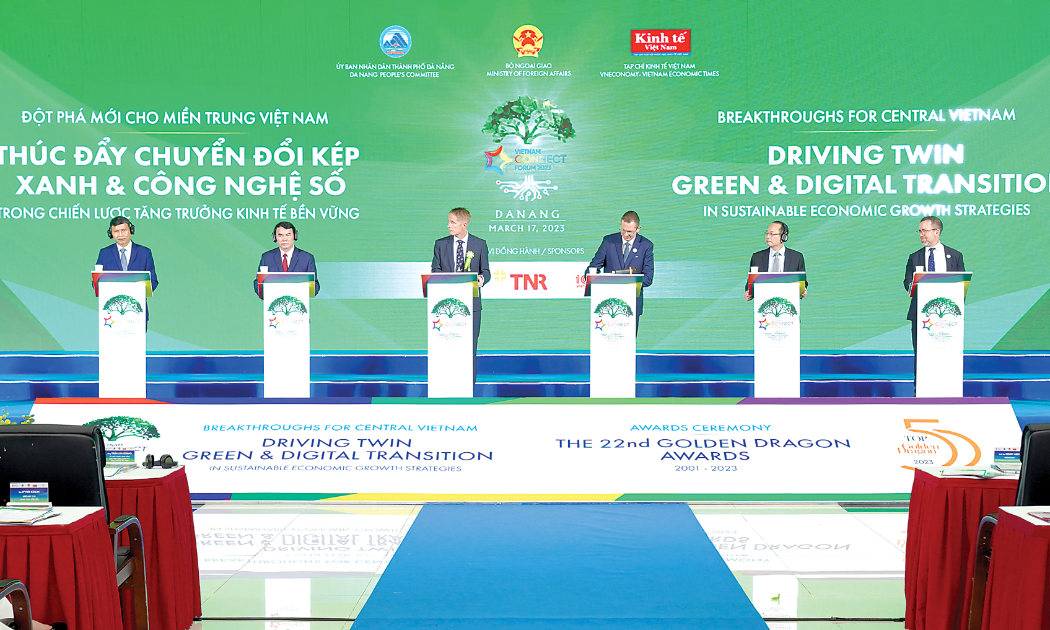 Diễn đàn Nhịp cầu Phát triển Việt Nam năm 2023 và Chương trình Rồng Vàng lần thứ 22 do Bộ Ngoại giao và Tạp chí Kinh tế Việt Nam cùng Ủy ban Nhân dân thành phố Đà Nẵng phối hợp tổ chức.