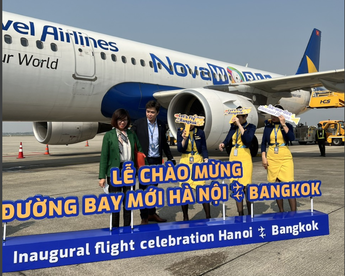 Vietravel Airlines mở chuyến bay Bangkok - Hà Nội đầu tiên hồi tháng 12/2022. 