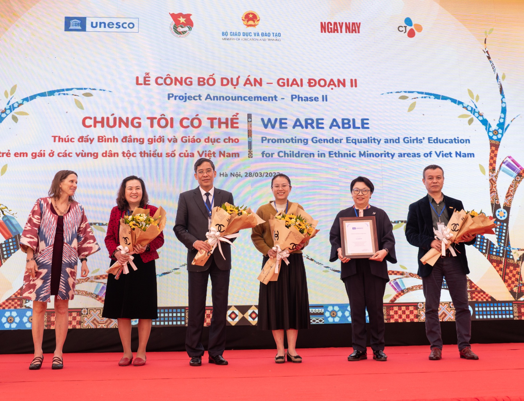 Lễ công bố giai đoạn 2 dự án Thúc đẩy bình đẳng giới và Giáo dục cho trẻ em gái ở vùng dân tộc thiểu số của Việt Nam.