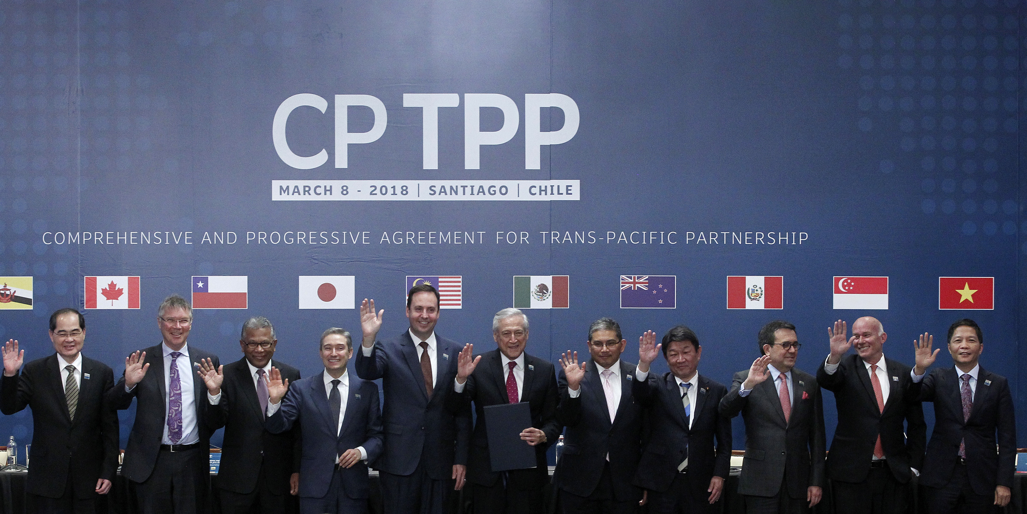 CPTPP được ký kết bởi 11 thành viên vào ngày 8/3/2018 tại Chile - Ảnh: Getty Images