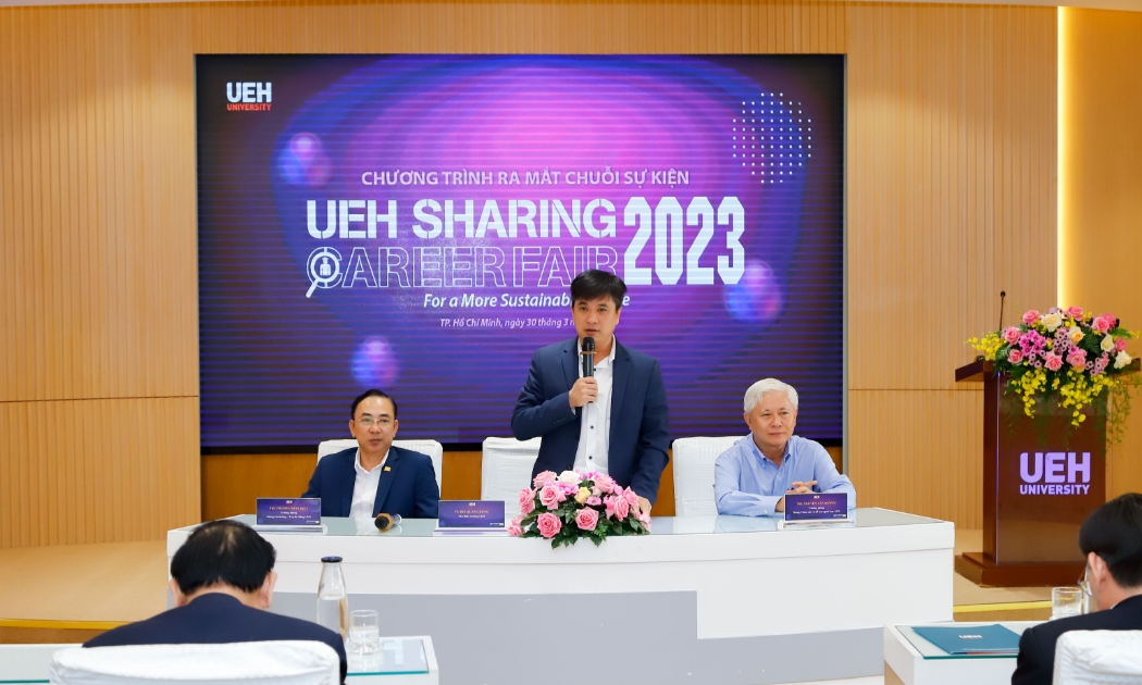 Họp báo công bố chuỗi sự kiện “UEH Sharing – Career Fair 2023” ngày 30/3 tại Đại học Kinh tế TP.HCM.