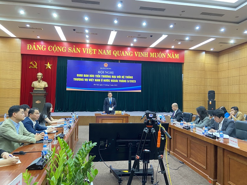 Hội nghị tại điểm cầu trụ sở Bộ C&ocirc;ng Thương.