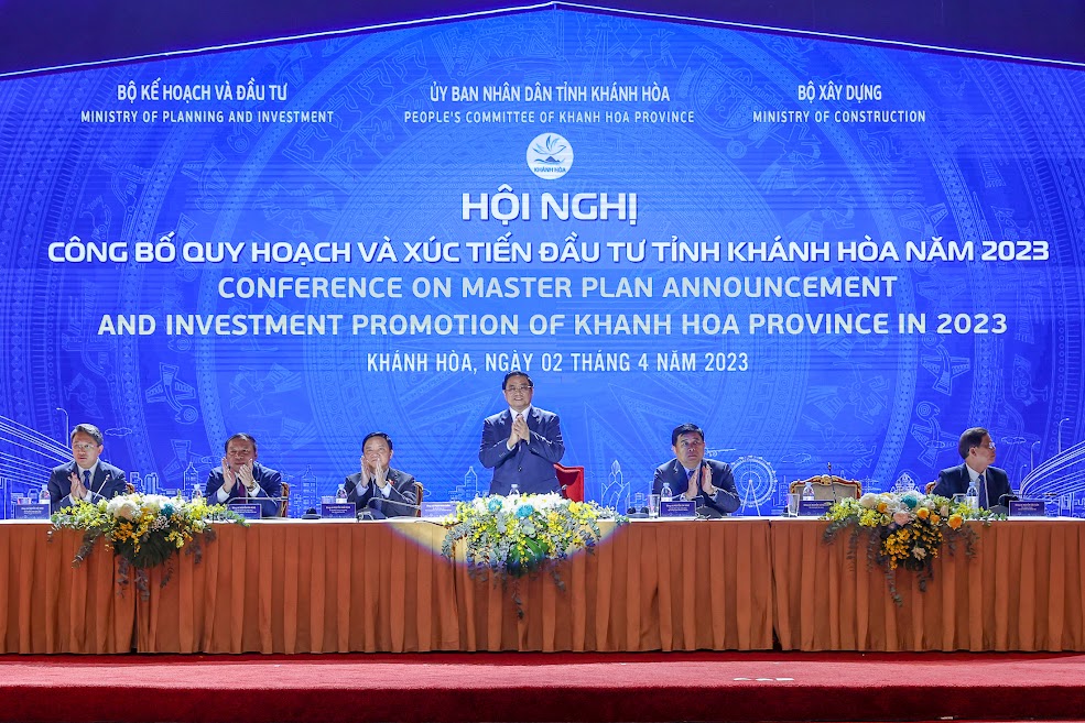 Thủ tướng Phạm Minh Chính dự Hội nghị công bố Quy hoạch và Xúc tiến đầu tư tỉnh Khánh Hòa năm 2023 - Ảnh: VGP