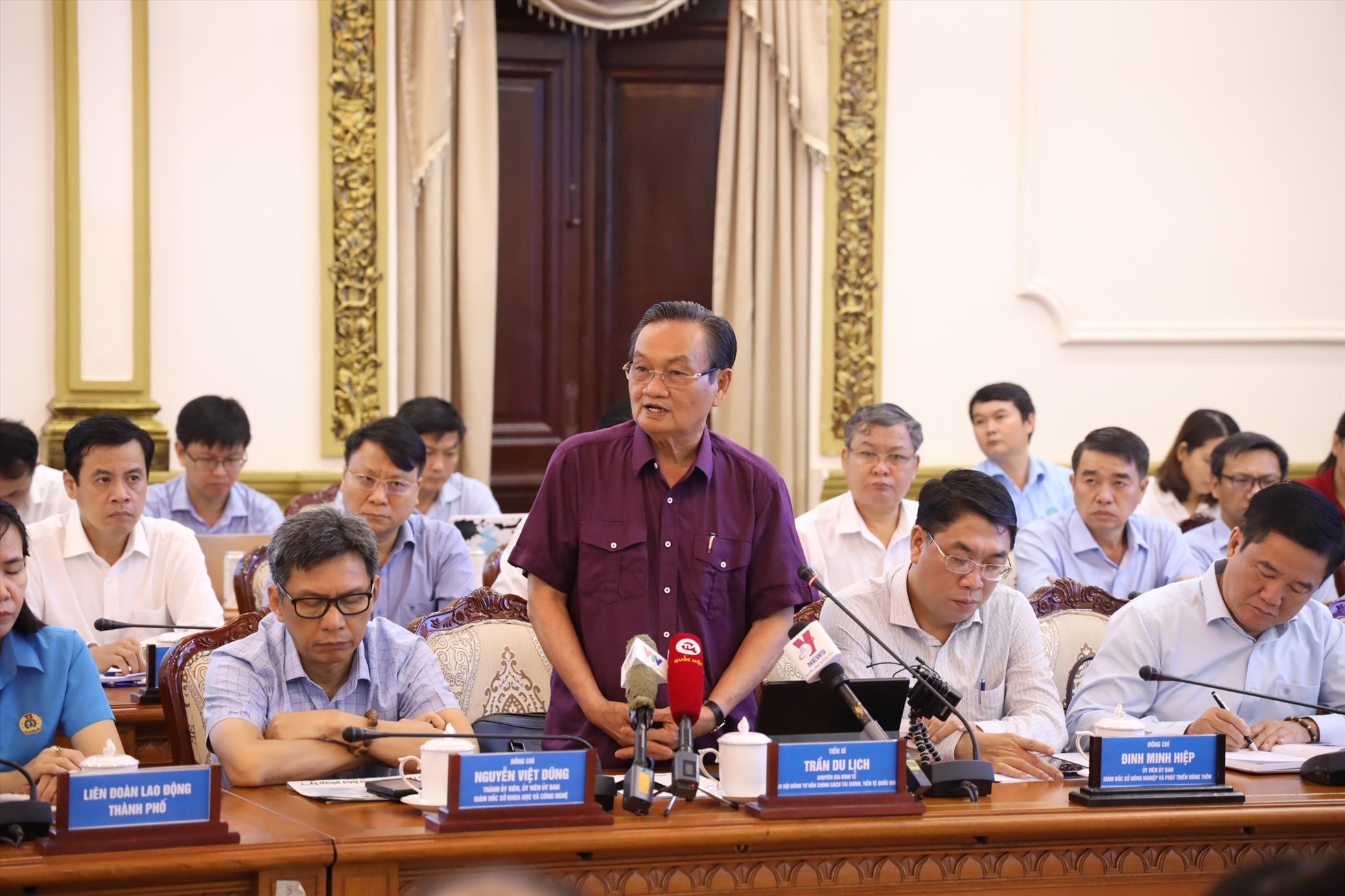 TS Trần Du Lịch phát biểu tại hội nghị. Ảnh: Trung tâm báo chí.
