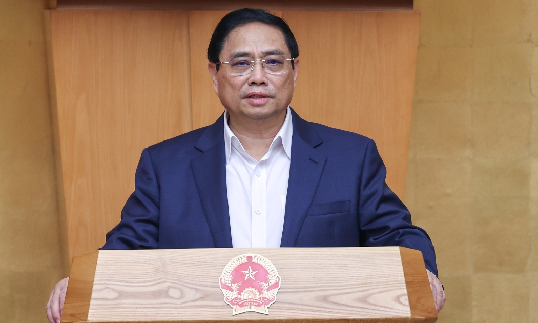 Thủ tướng Phạm Minh Chính phát biểu tại hội nghị - Ảnh: VGP