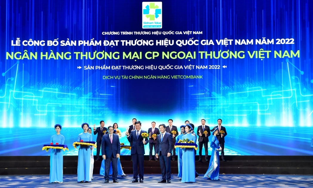 Vietcombank là ngân hàng duy nhất 8 lần liên tiếp đạt Thương hiệu quốc gia.