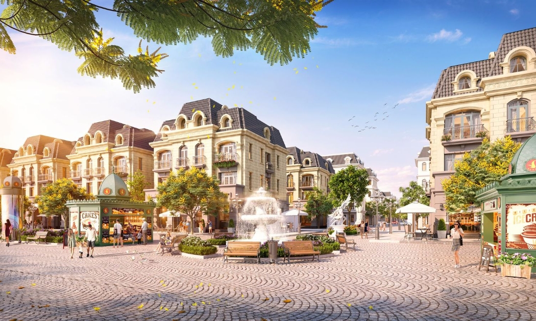Quảng trường Kinh đô ánh sáng với cảm hứng kiến trúc Pháp cổ đặc trưng, được ví như Champs Elysse của “Quận Ocean”.