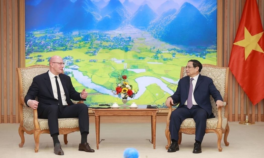 Thủ tướng Chính phủ Phạm Minh Chính đã tiếp Phó Thủ tướng Chính phủ Nga Dmitry Chernyshenko - Ảnh: TTXVN