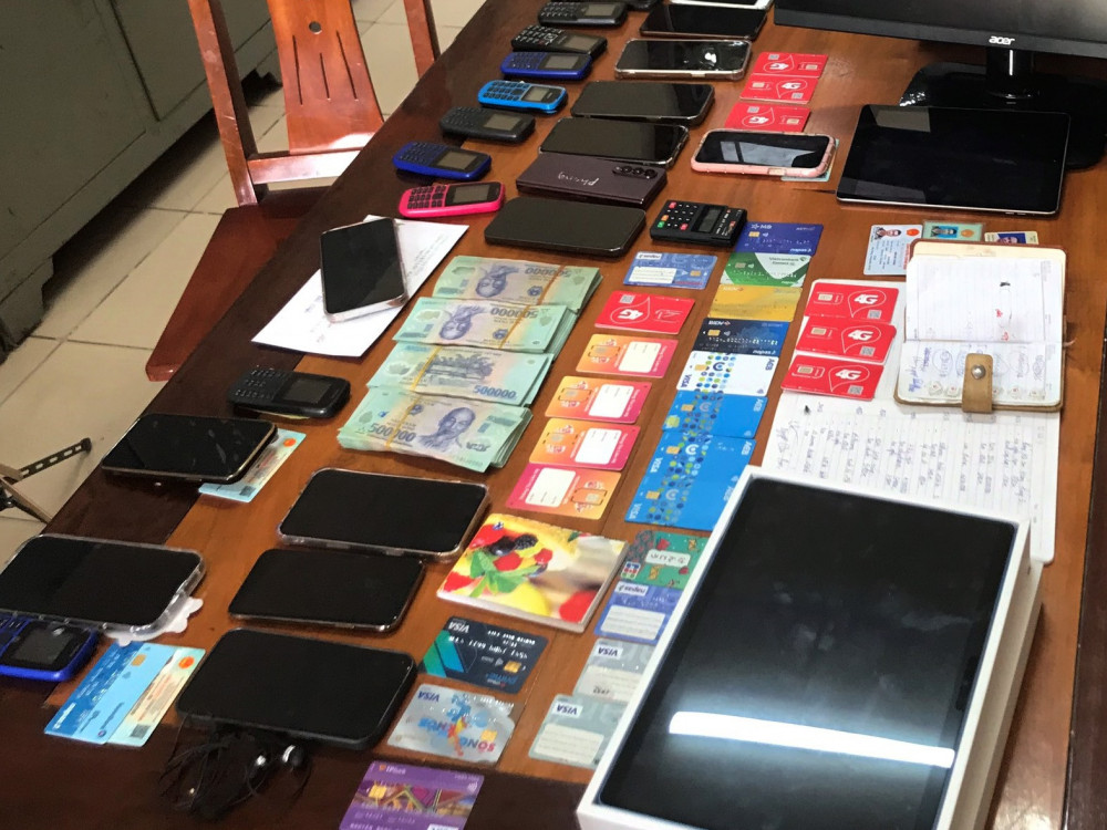 Tang vật thu giữ. Ảnh: Cổng thông tin Công an tỉnh Hà Tĩnh.