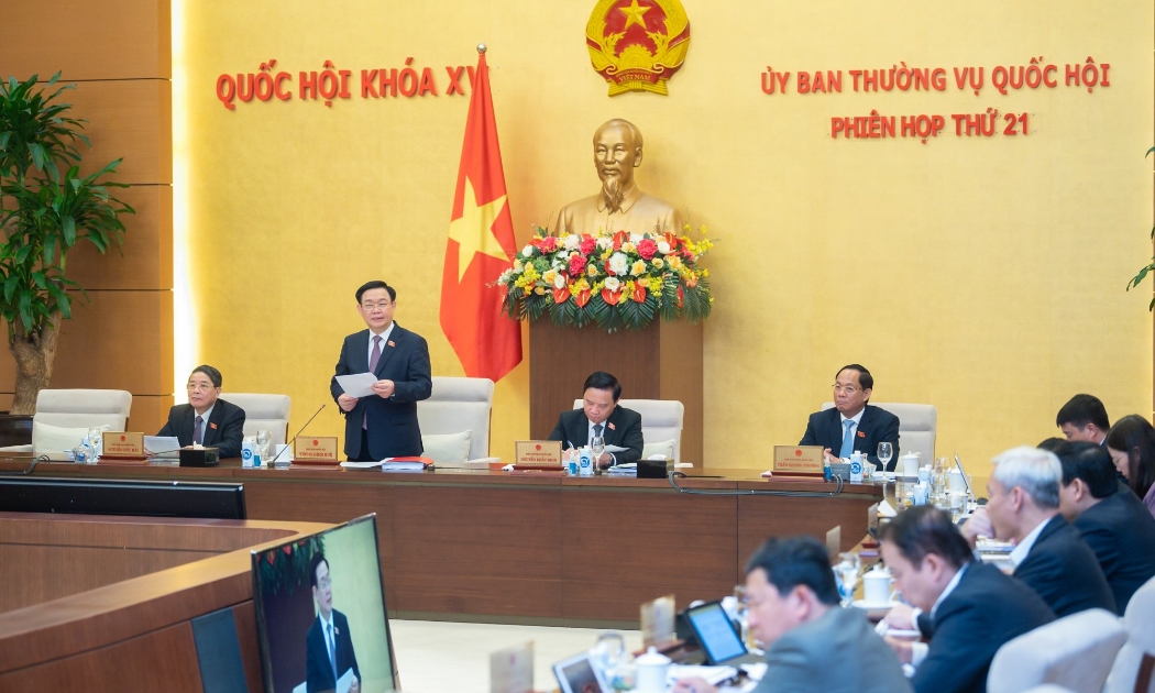 Phiên họp thứ 21 của Ủy ban Thường vụ Quốc hội - Ảnh: Quochoi.vn
