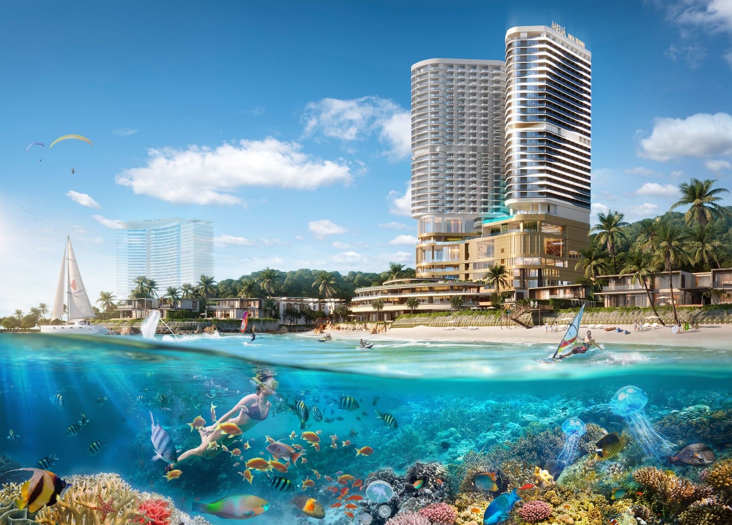 C&ocirc;ng vi&ecirc;n Vạn San Đảo với hơn 100 lo&agrave;i san h&ocirc; v&agrave; thực vật biển qu&yacute; gi&aacute; g&oacute;p phần t&ocirc; điểm cho &ldquo;thi&ecirc;n đường phương Bắc&rdquo;, tạo n&ecirc;n những trải nghiệm &ldquo;xanh&rdquo; thực thụ cho kh&aacute;ch nghỉ ch&acirc;n.