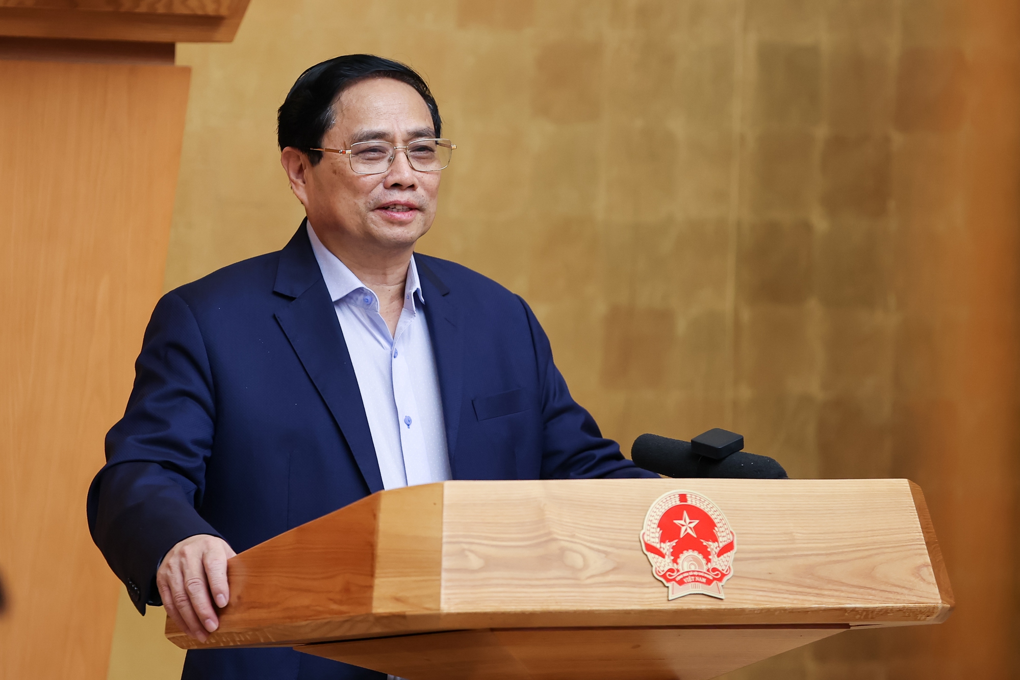 Thủ tướng Phạm Minh Chính phát biểu tại phiên họp - Ảnh: VGP