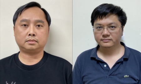 Ông Đỗ Thành Nhân (trái) và Đỗ Đức Nam. Ảnh: Bộ Công an