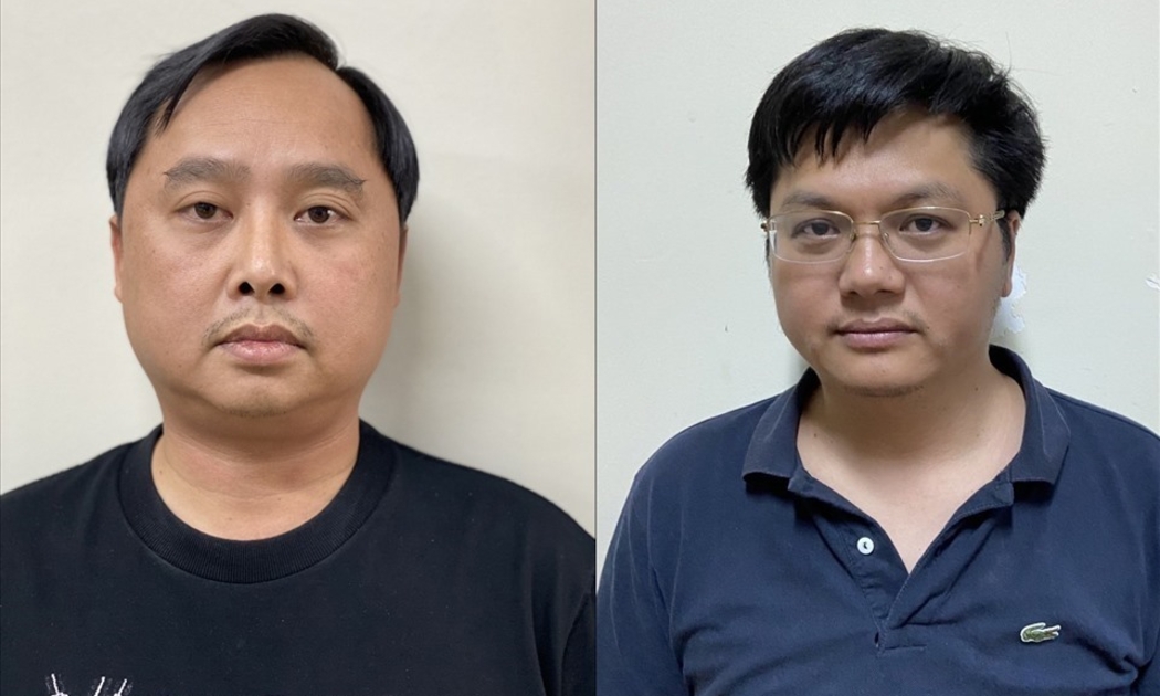 Ông Đỗ Thành Nhân (trái) và Đỗ Đức Nam. Ảnh: Bộ Công an