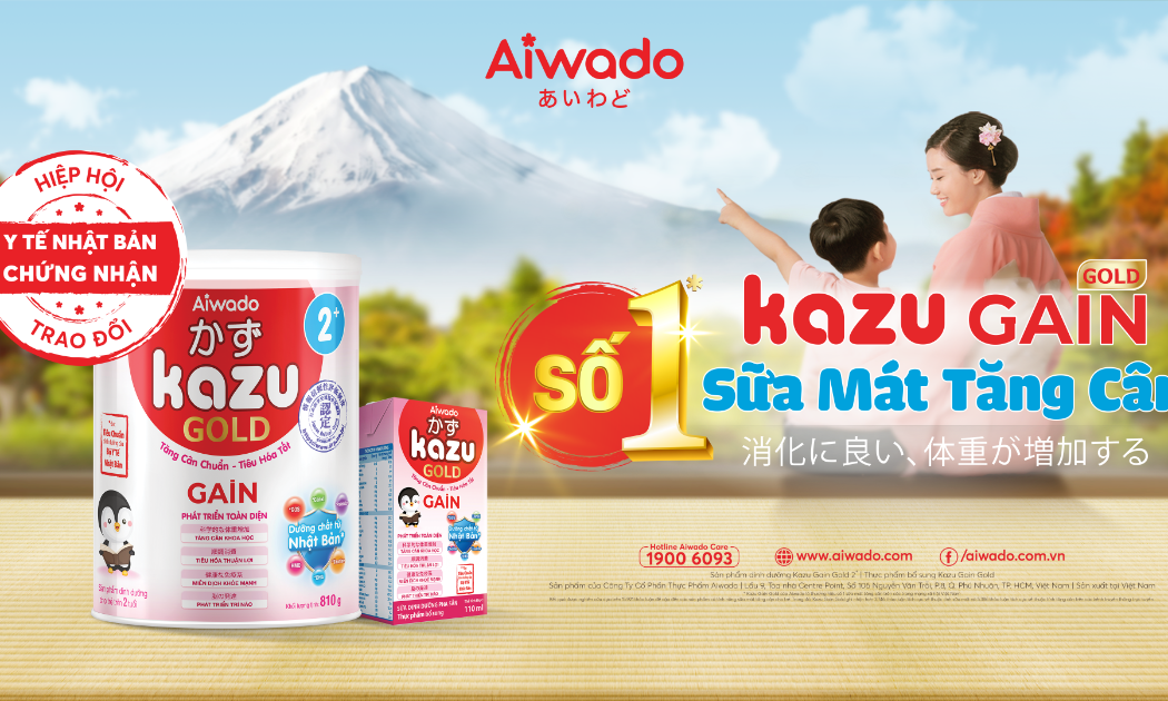 Kazu Gain Gold cũng là sản phẩm sữa mát tăng cân đầu tiên và duy nhất đạt tiêu chuẩn dinh dưỡng của Bộ Y Tế Nhật Bản.