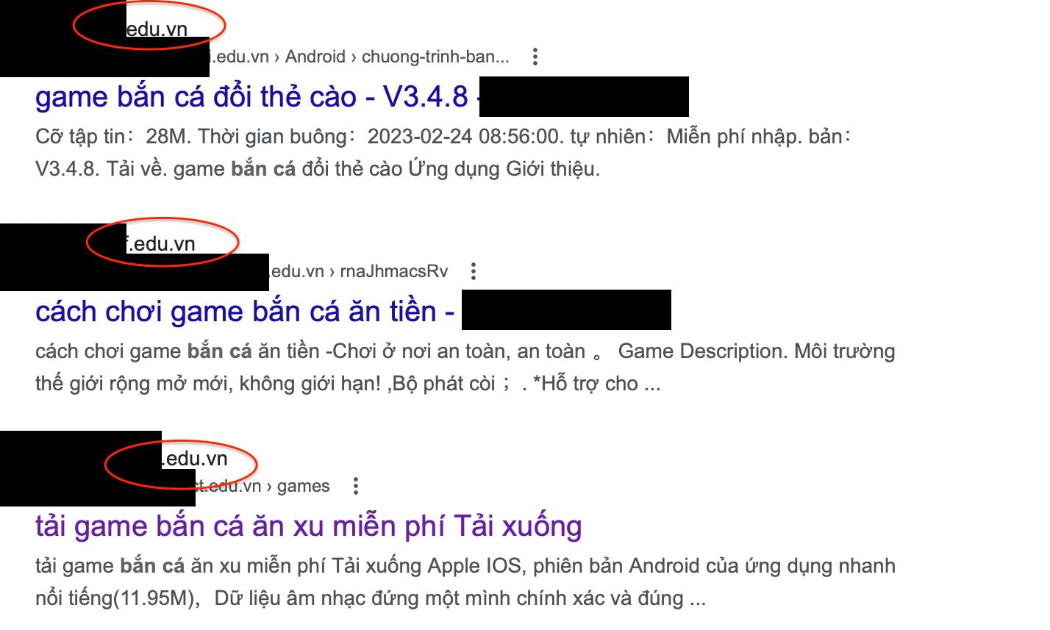 Nhiều trang web giáo dục tên miền 