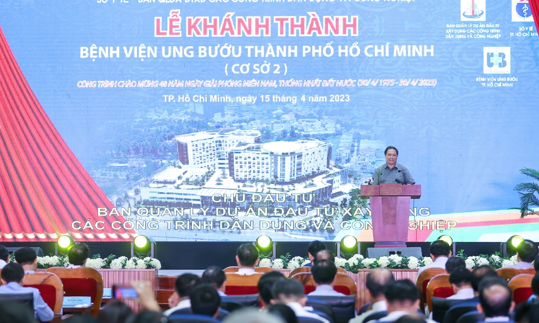 Thủ tướng dự lễ khánh thành Bệnh viện Ung Bướu TP.HCM (cơ sở 2) - Ảnh: VGP