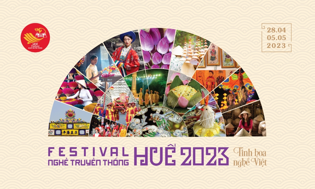 Logo biểu trưng Festival nghề truyền thống Huế 2023