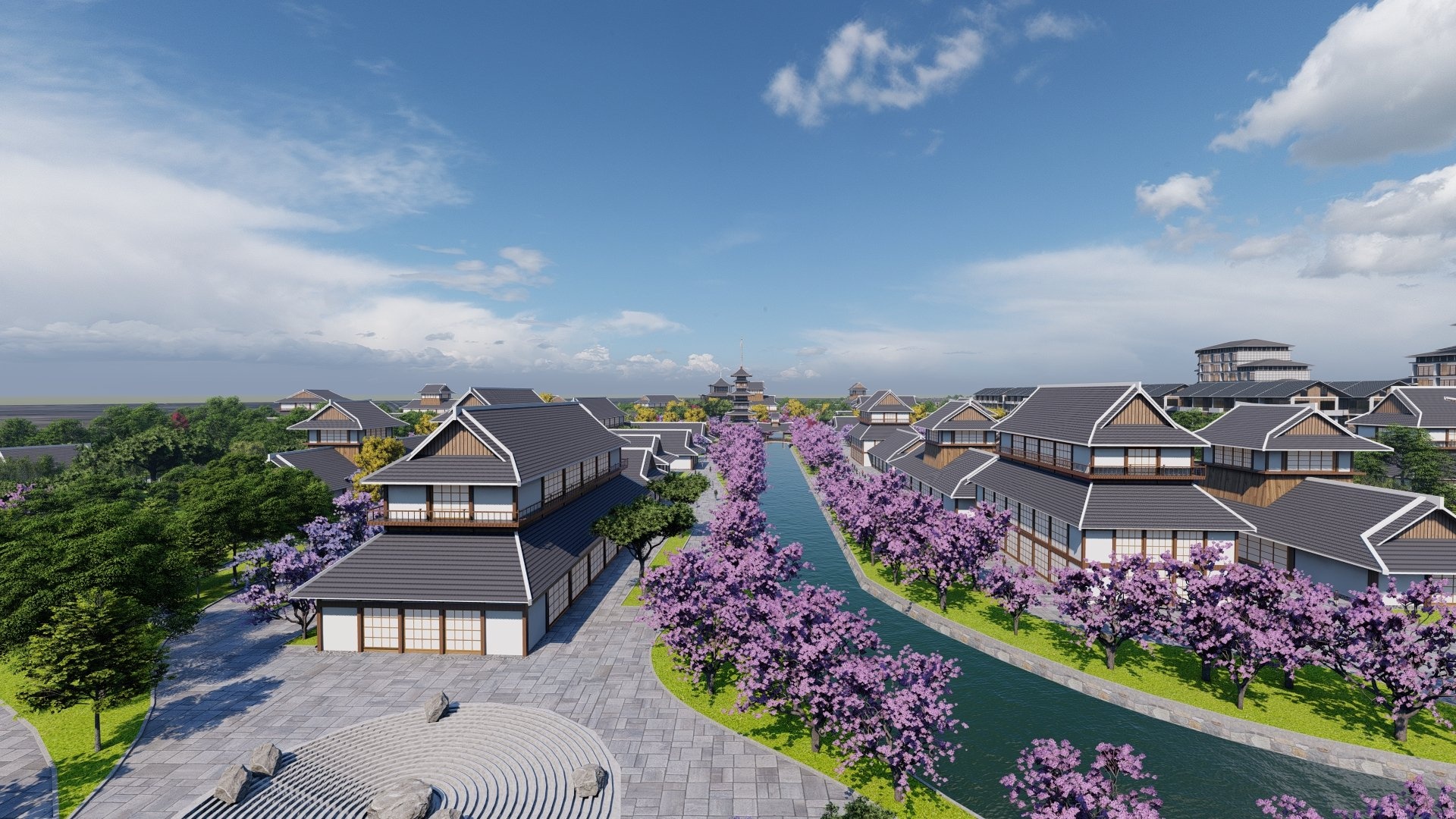 Phối cảnh dự&nbsp;&aacute;n Khu nghỉ dưỡng kho&aacute;ng n&oacute;ng Onsen Quảng Y&ecirc;n.