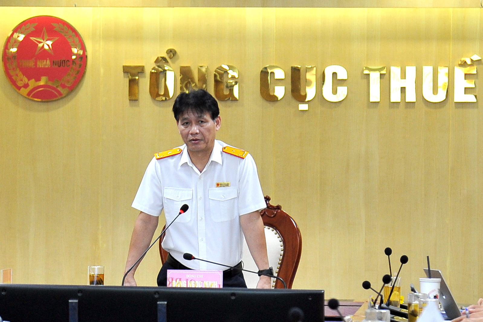 Phó Tổng cục trưởng Đặng Ngọc Minh phát biểu tại cuộc họp.
