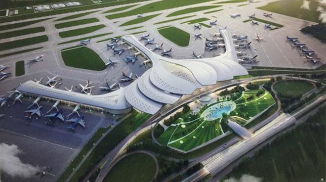 A graphic design of Long Thanh International Airport.