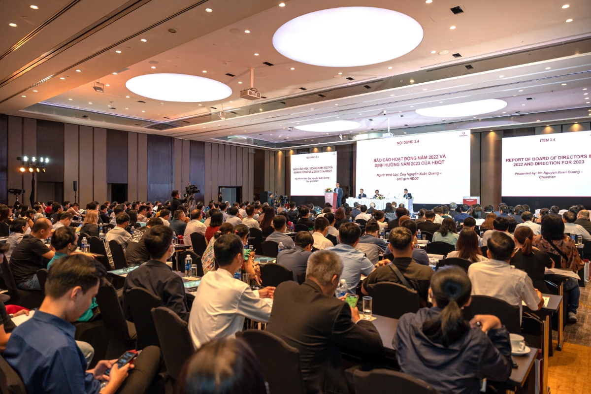 Kế hoạch kinh doanh, phân phối lợi nhuận cũng như kế hoạch chi trả cổ tức năm 2023 với sự đồng thuận của đại đa số cổ đông tham dự. 