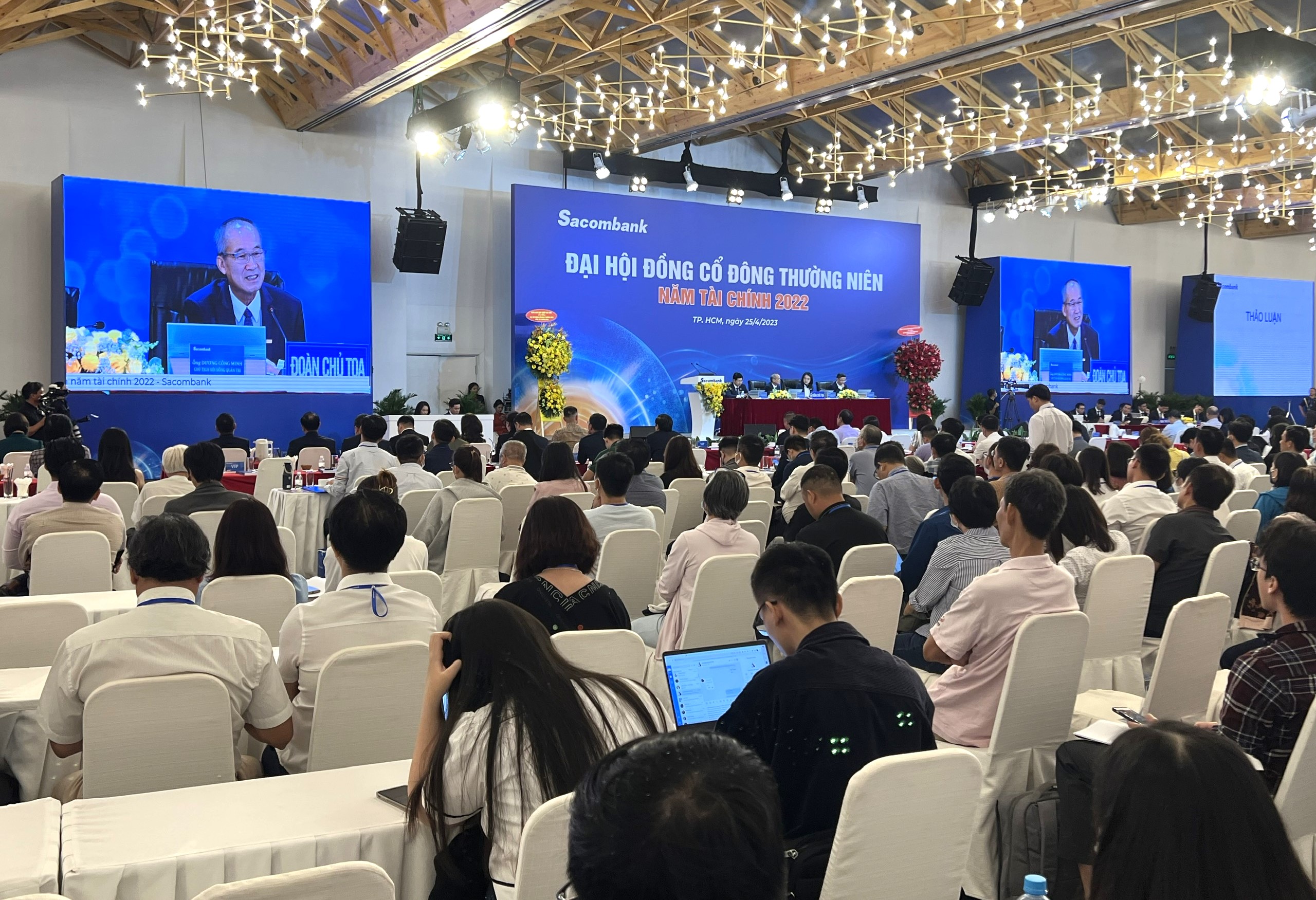 Sacombank sẽ chia cổ tức sau khi giải quyết dứt điểm nợ tồn đọng của Trầm Bê trong năm 2023.