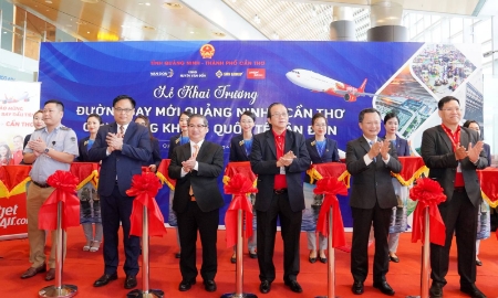 Vietjet chính thức khai trương đường bay thẳng đầu tiên giữa Cần Thơ và Vân Đồn