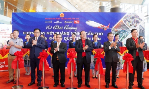Vietjet chính thức khai trương đường bay thẳng đầu tiên giữa Cần Thơ và Vân Đồn