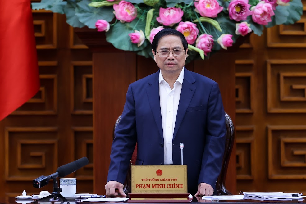 Thủ tướng Phạm Minh Chính phát biểu tại cuộc họp - Ảnh: VGP